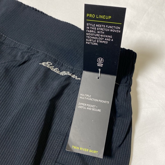 NWT Eddie Bauer Everyday Active Woven Stripe Skirt - Picture 9 of 16